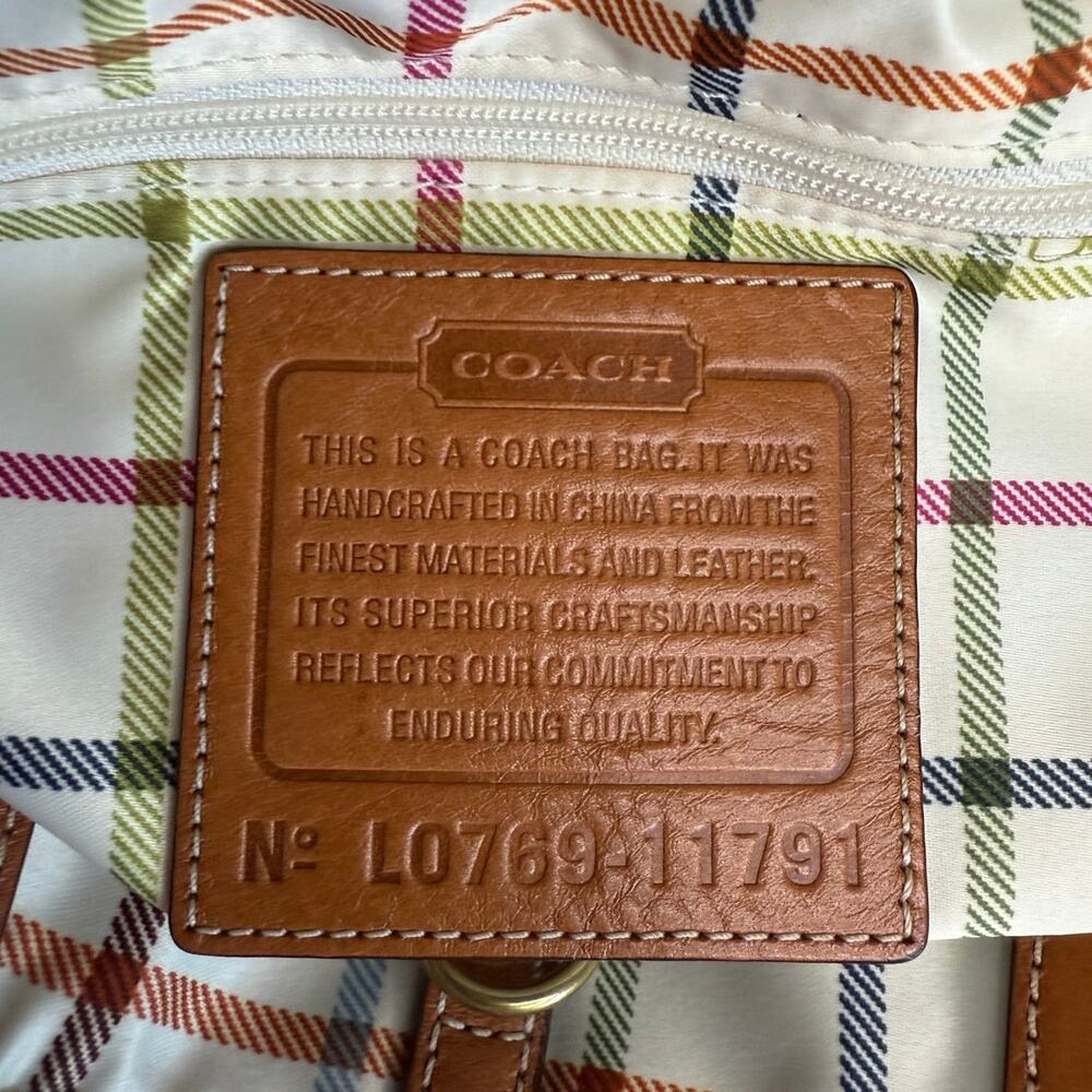 y2k COACH 2007 11791 Heritage Striped Tote Handbag - Picture 10 of 12